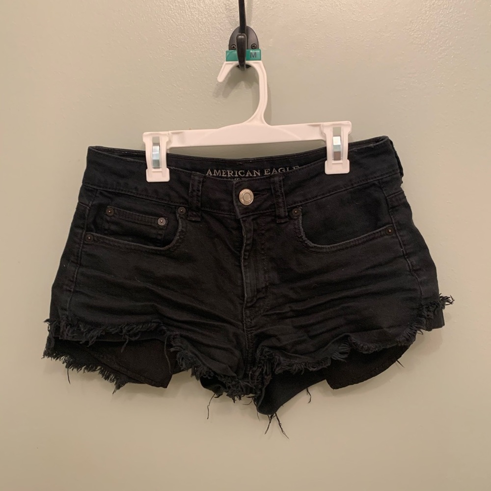 Black Jean Shorts
